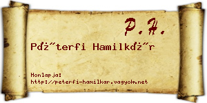 Péterfi Hamilkár névjegykártya